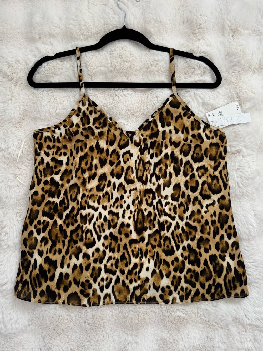 Abound Leopard Print V-Neck Cami Top - Brown